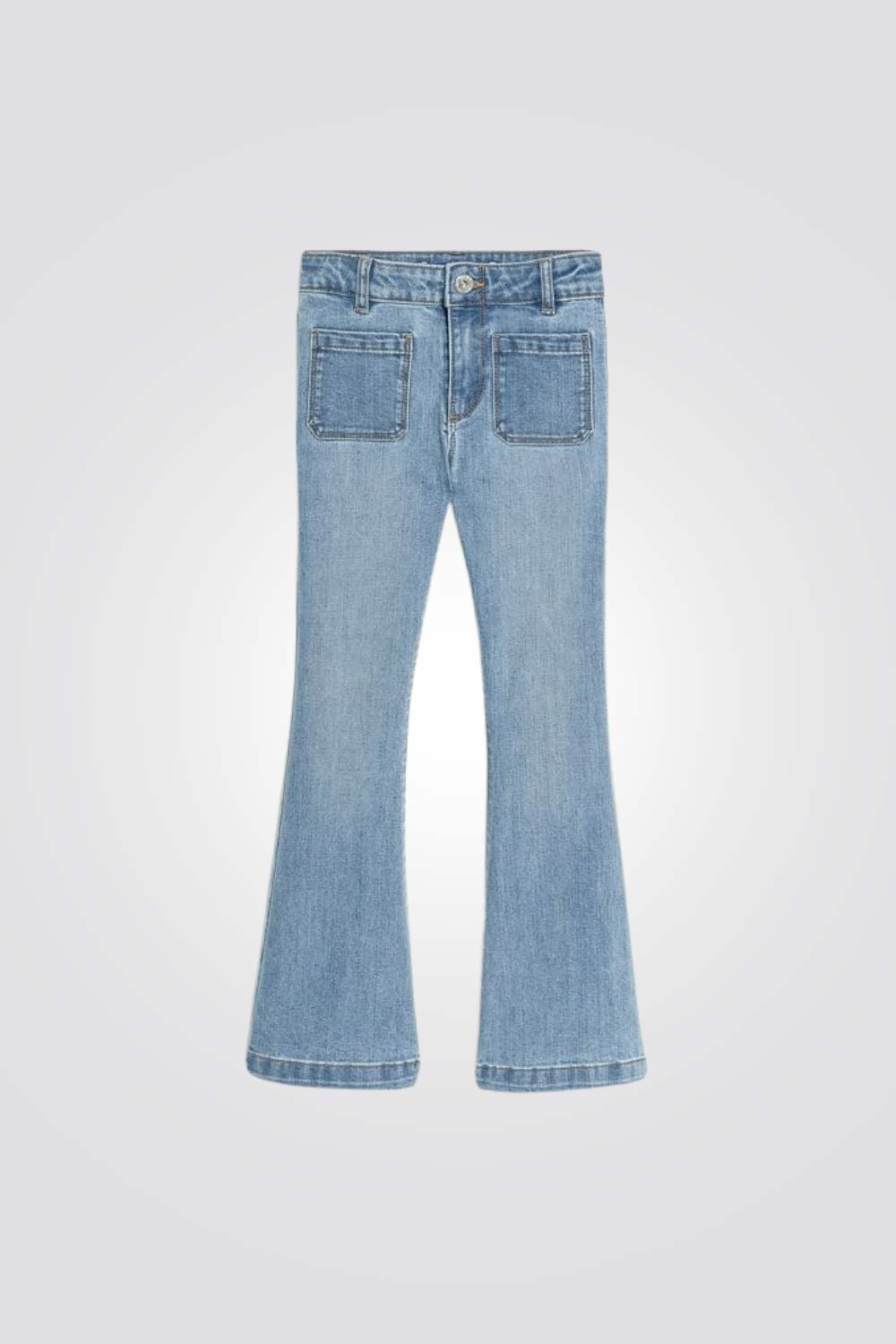 ג'ינס לילדות בצבע כחול