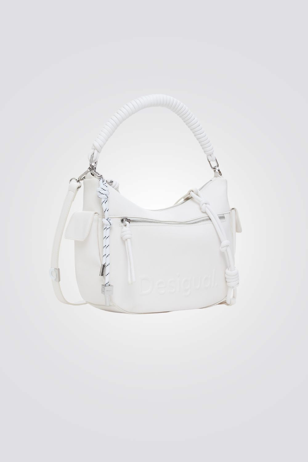 תיק יד לנשים בצבע לבן 