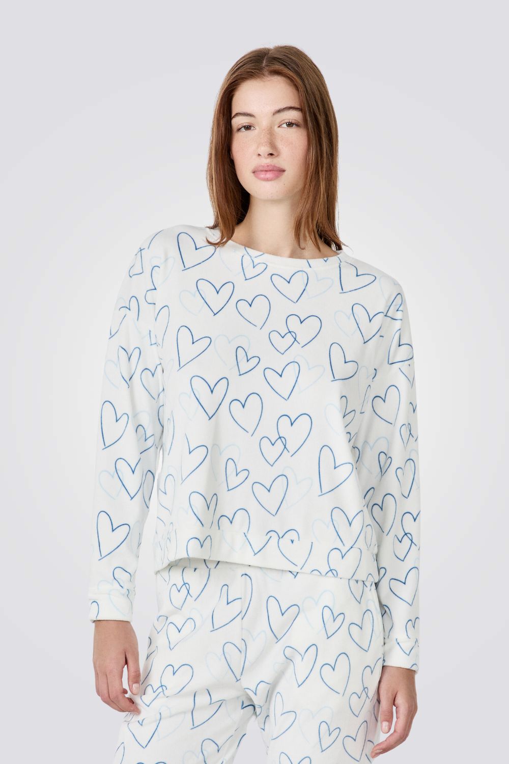 סווטשירט עם הדפס ללבות | איתם