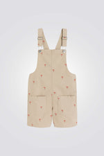 אוברול בד בצבע בז' לילדות