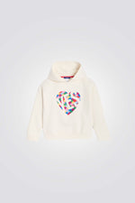 סווטשירט לילדות עם הדפס וקפוצ'ון | אוקאיידי