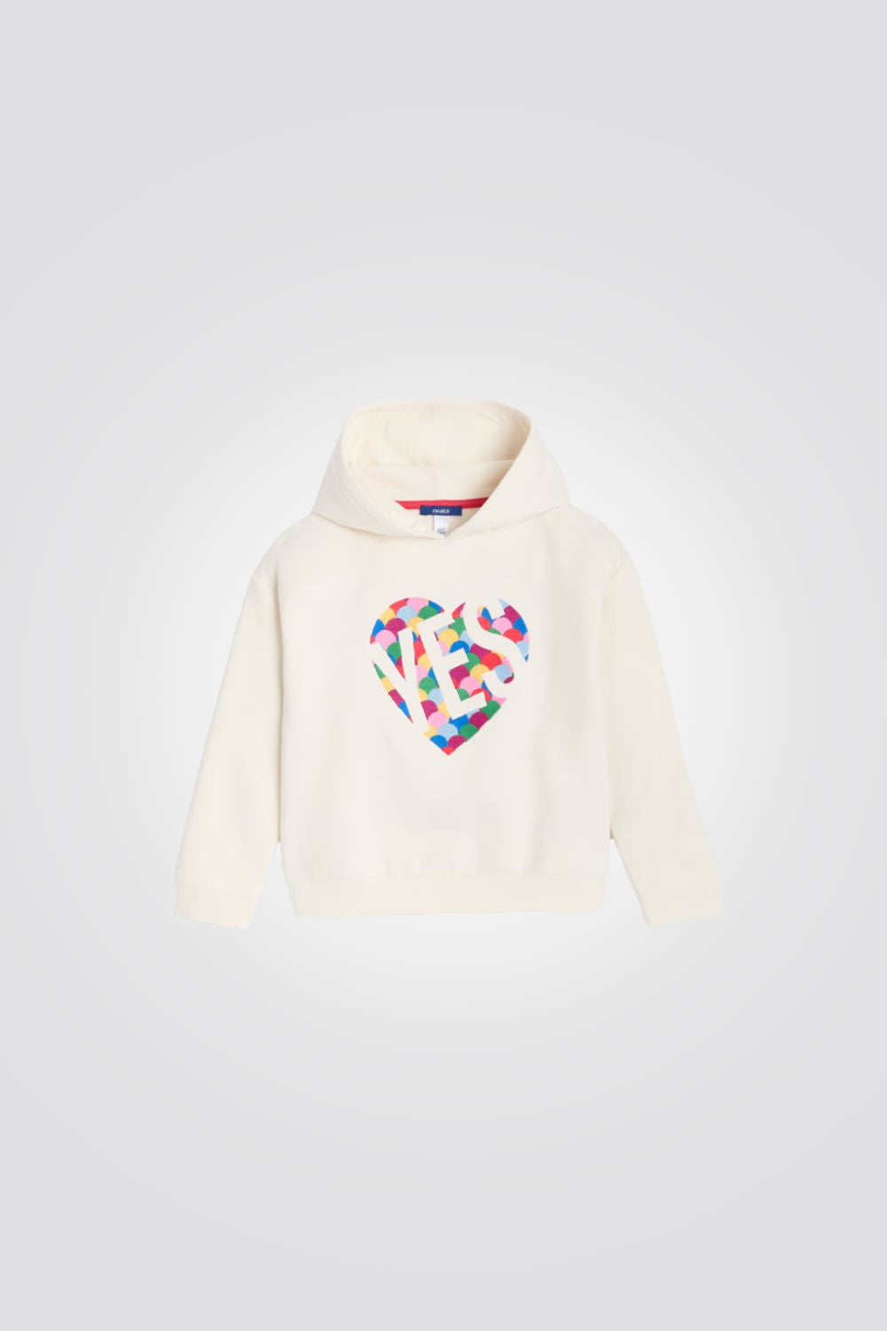 סווטשירט לילדות עם הדפס וקפוצ'ון | אוקאיידי