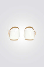 נעלי בלרינה פטנט עם רצועת עור לתינוקות  