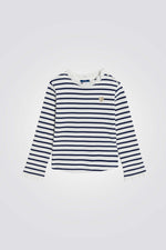 טישירט פסים ארוכה בשילוב תחרה | אוקיידי