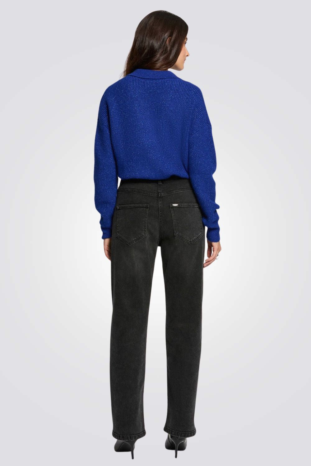 ג'ינס רחב לנשים בצבע אפור | מורגן 