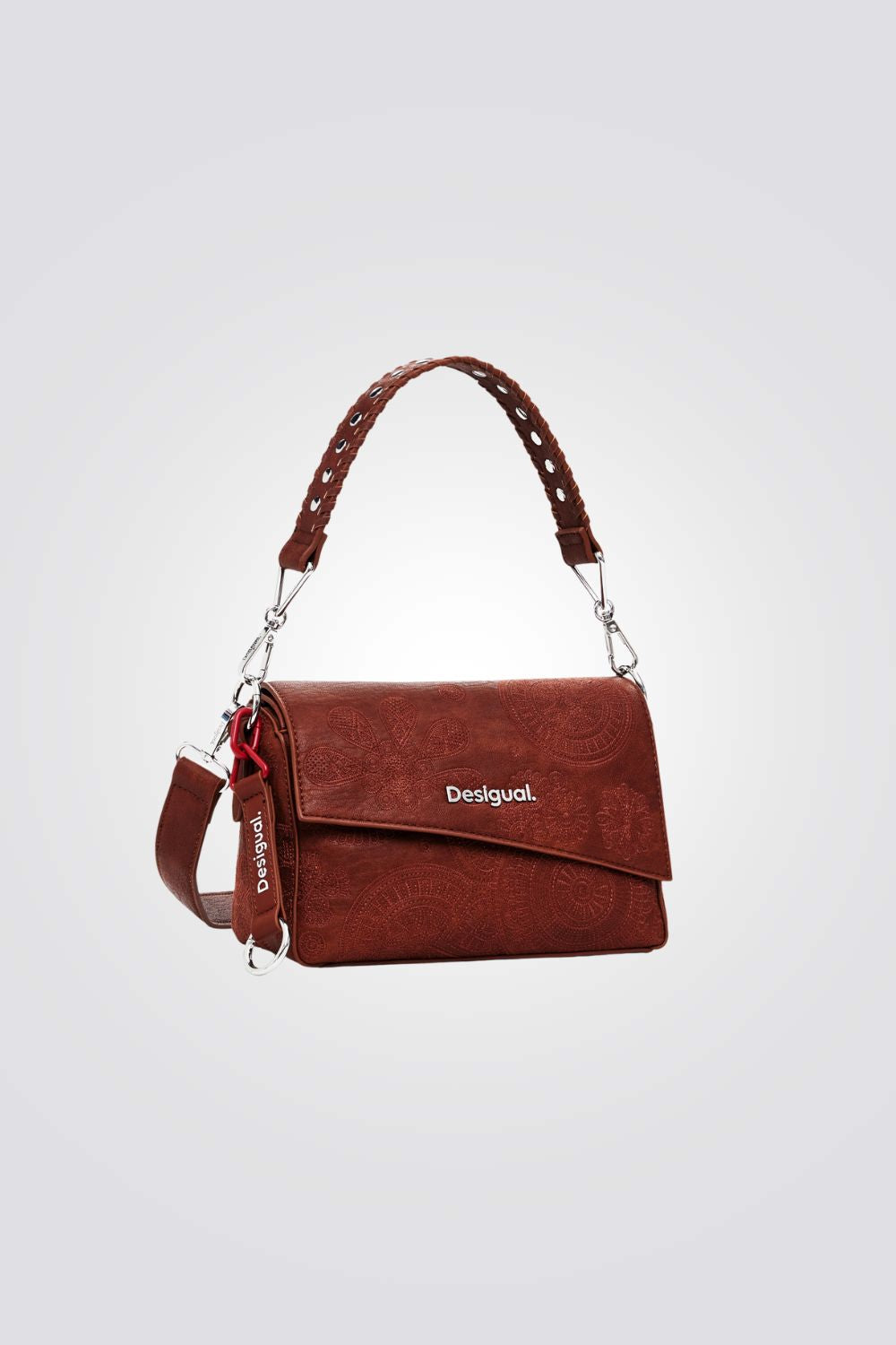 תיק כתף עם טקסטורה פרחונית | דזיגוואל 