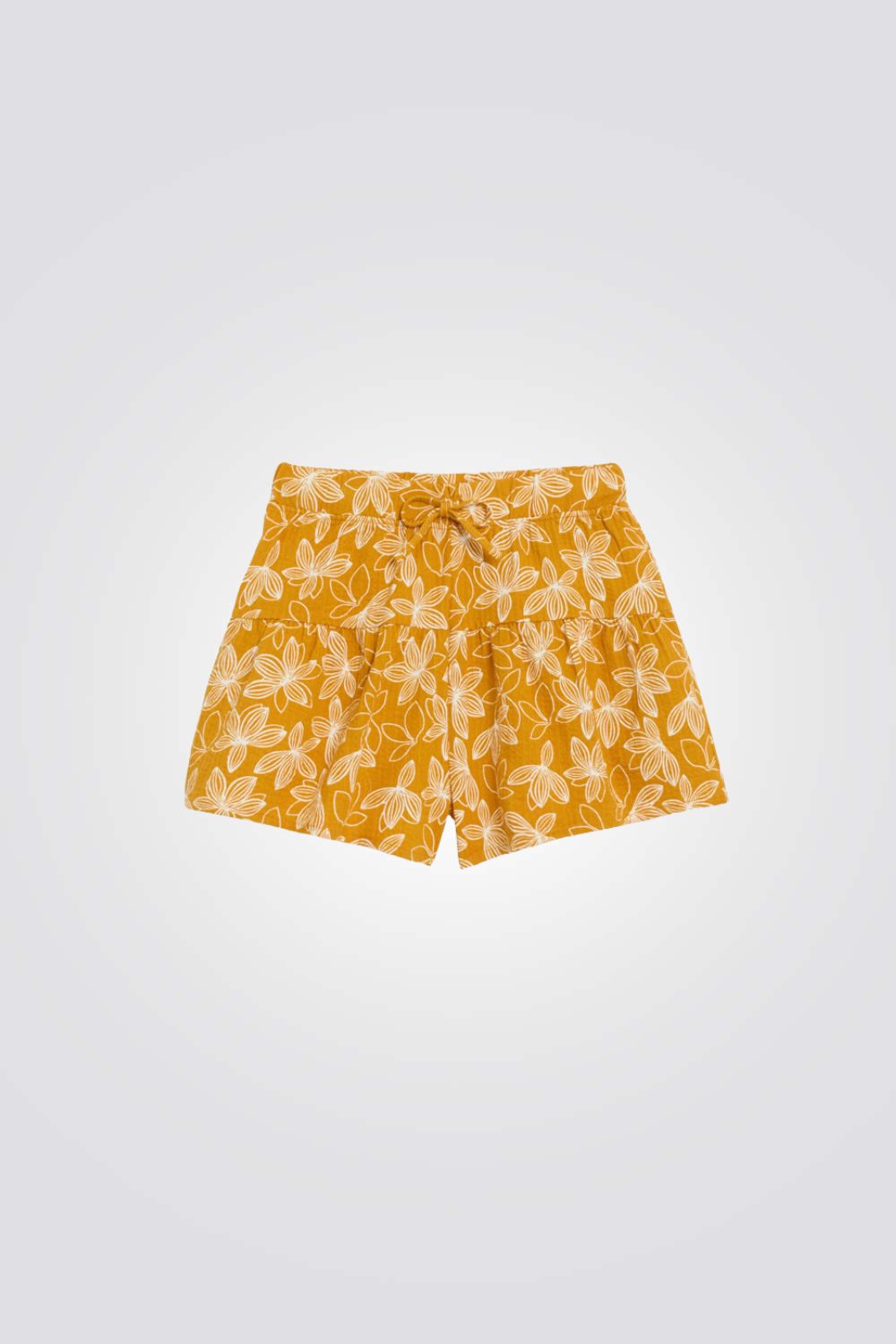 מכנסיים קצרים לילדות עם הדפס פרחוני 