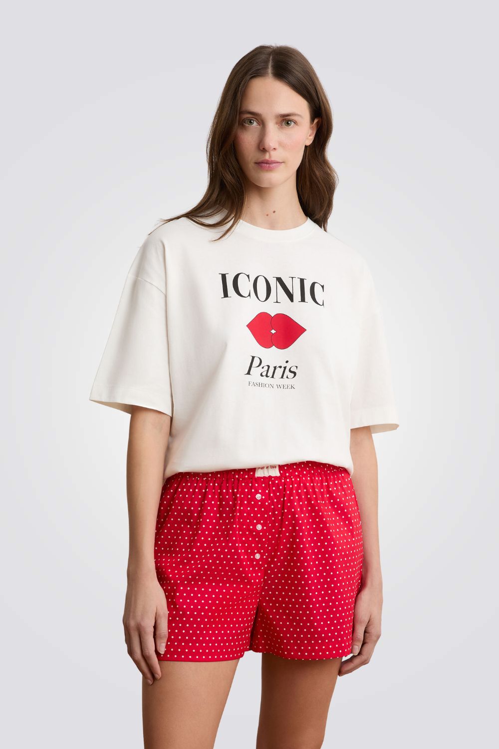 חולצת פיג'מה שרוולים קצרים ICONIC לנשים | איתם