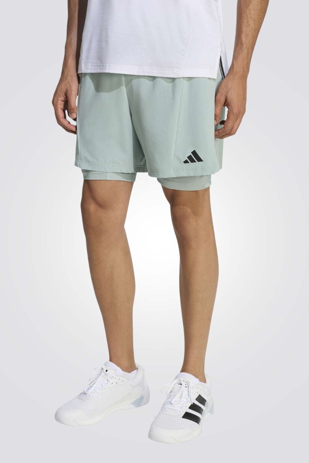 מכנסי ספורט קצרים משולבים D4T WORKOUT 2IN1 SHORTS לגברים | אדידס