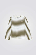 טישירט פסים ארוכה בשילוב תחרה | אוקיידי