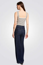 גופיית סריג הדפס פסים