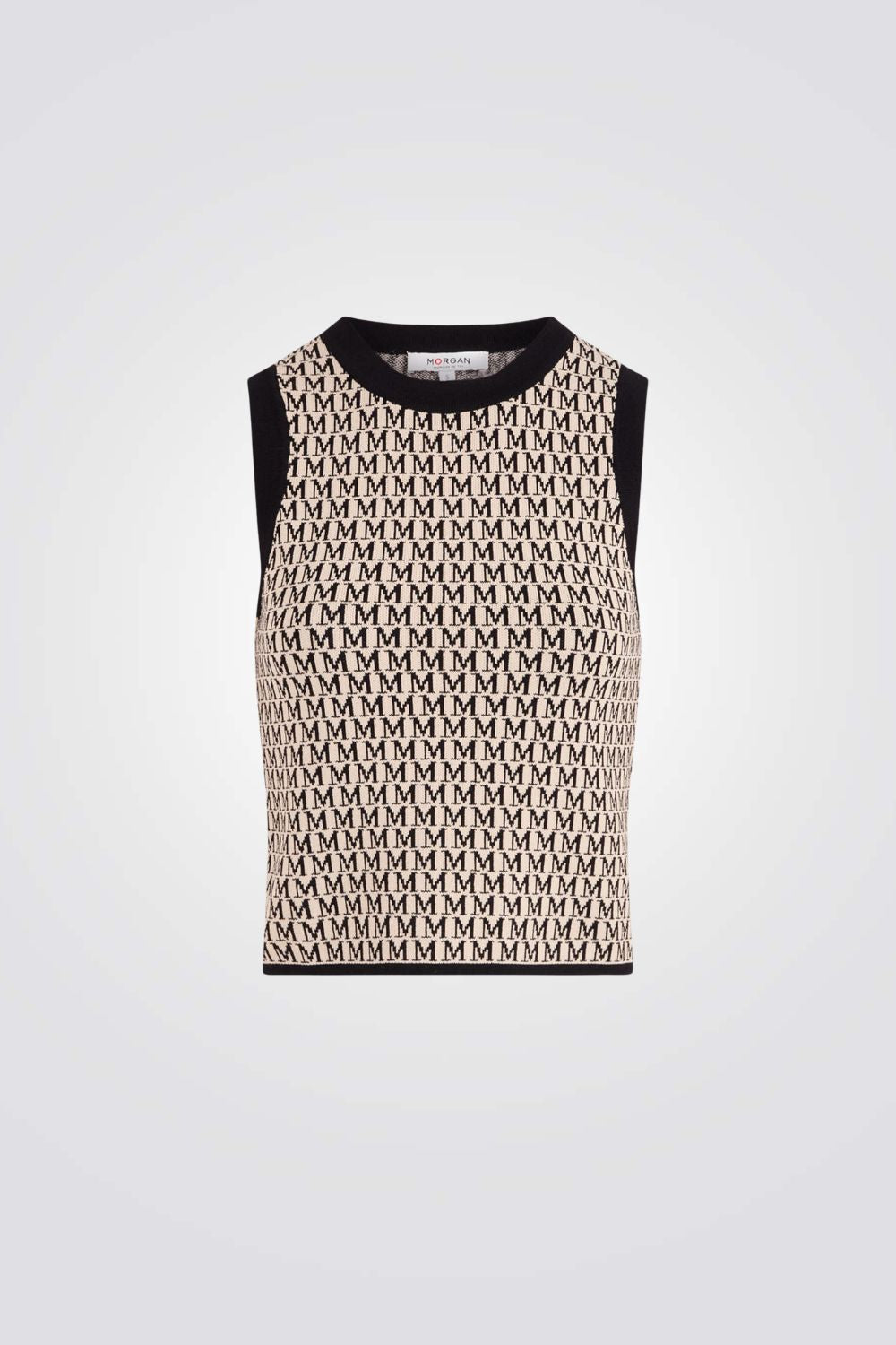 גופיות סריג כתפיות רחבות הדפס M