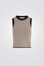 גופיות סריג כתפיות רחבות הדפס M