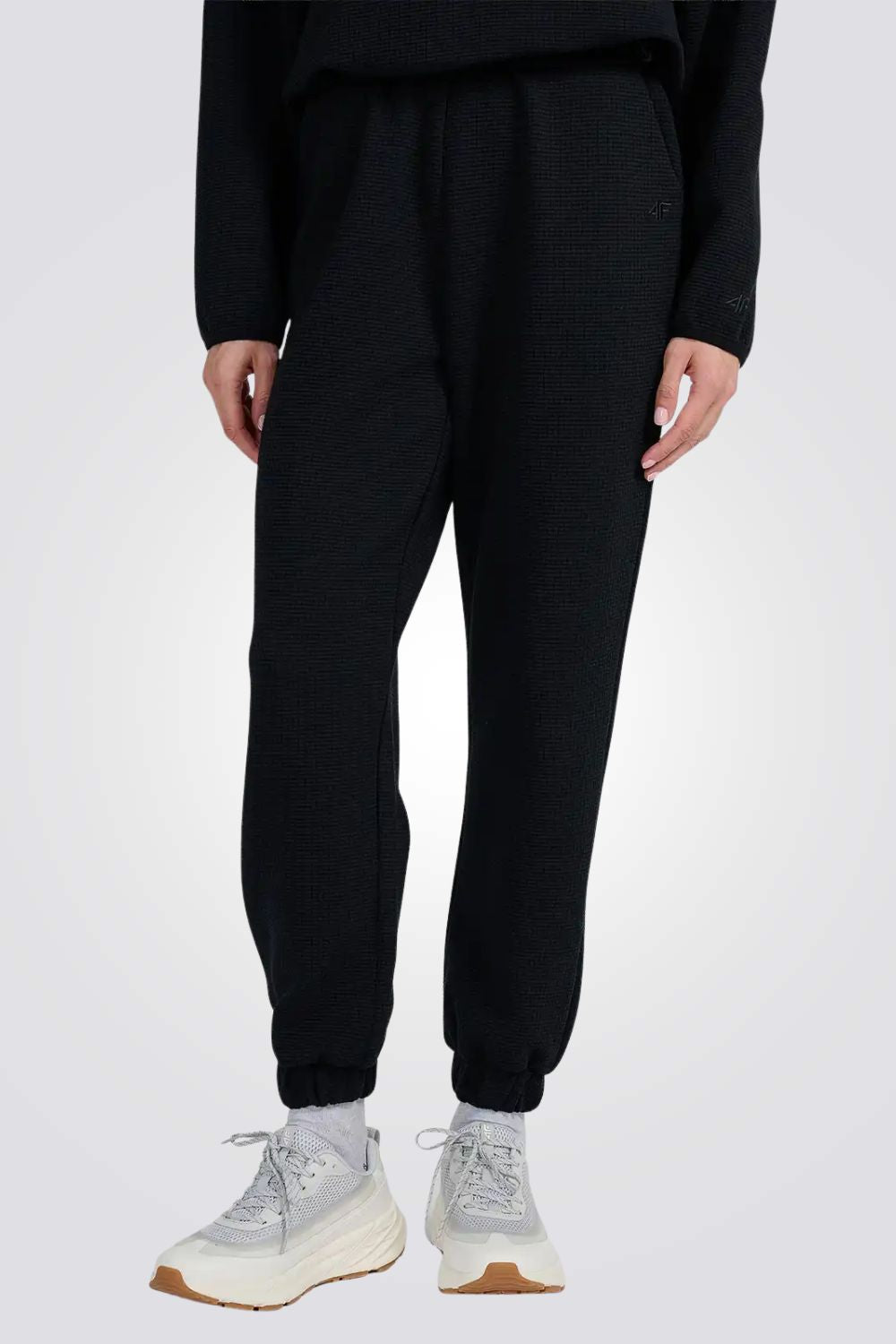 מכנסיים ארוכים Waffle-Knit Sweatpants לנשים | 4F 