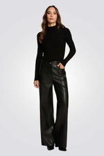 חולצת סריג עם צווארון גבוה לנשים | מורגן