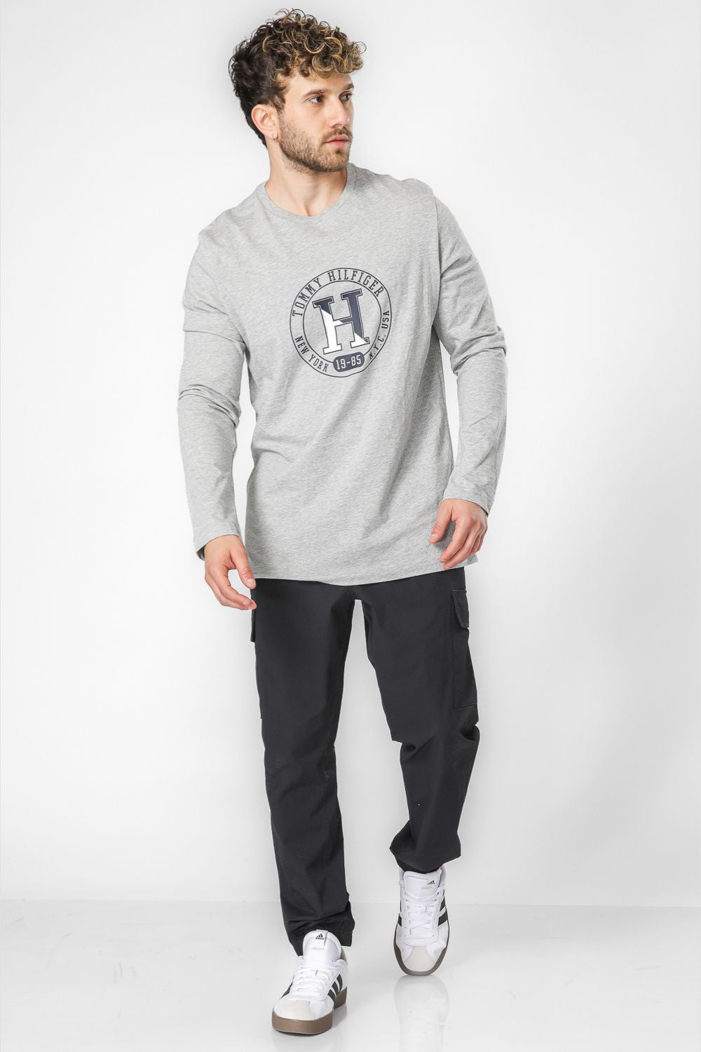 טישירט לגברים HEATHER בצבע אפור