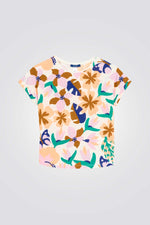 טישירט קצרה פרחונית לילדות