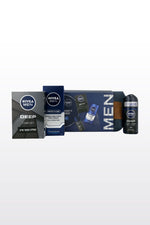 מארז טיפוח לגבר תחליב לחות 75 מ"ל + תחליב אפטרשייב 100 מ"ל + דאורדורנאט 50 מ"ל DEEP