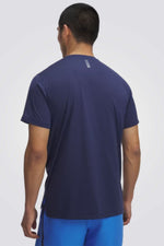 טישירט קצרה לגברים בצבע כחול נייבי