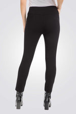 מכנסיים קרופ בסגנון טייץ בצבע שחור