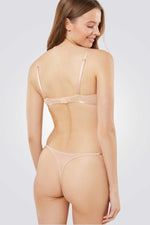 חזיית טול מעוטרת רקמה ללא ריפוד BONHEUR צבעוני