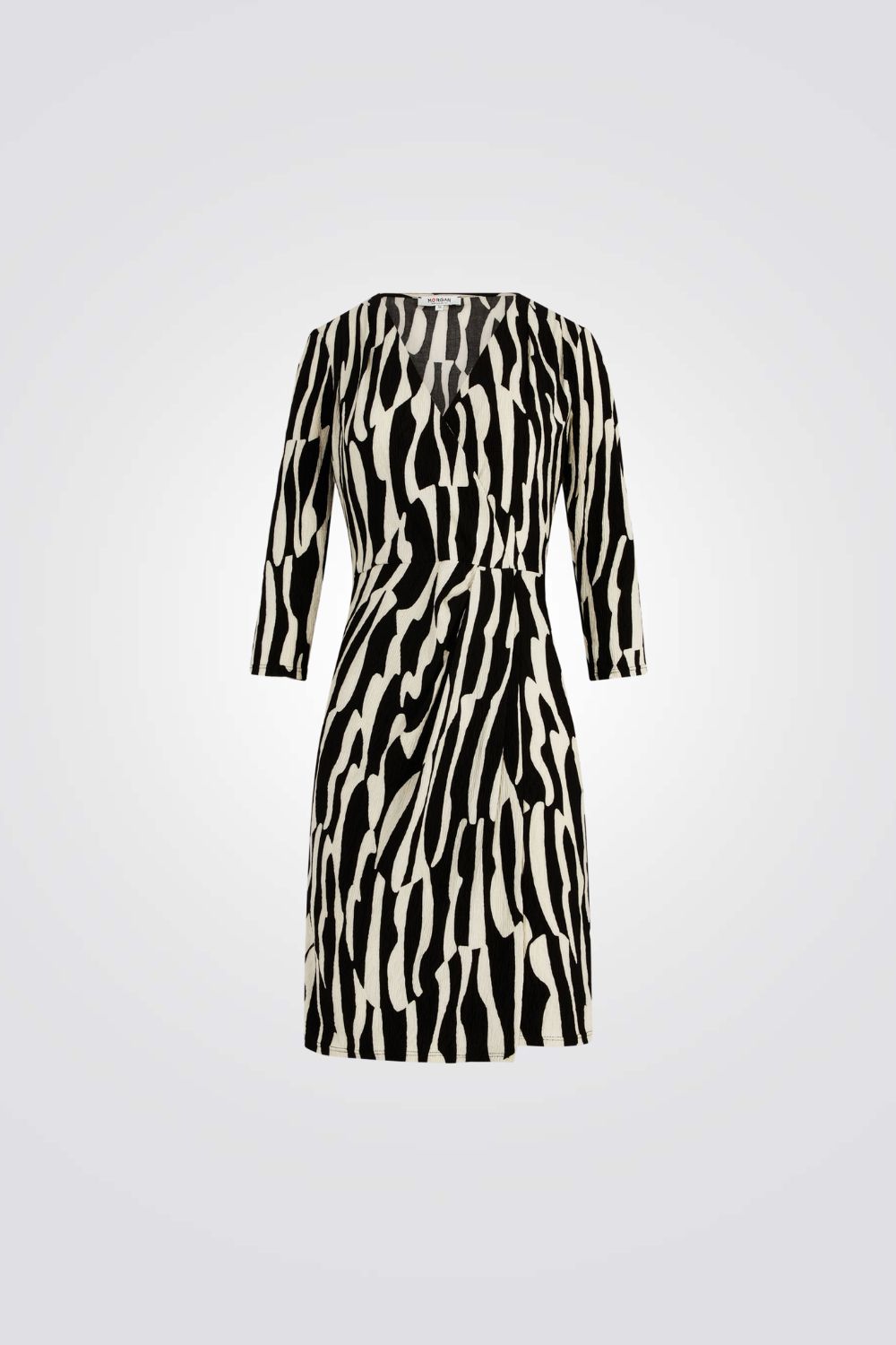 שמלת מעטפת קצרה הדפס אבסטרקטי 