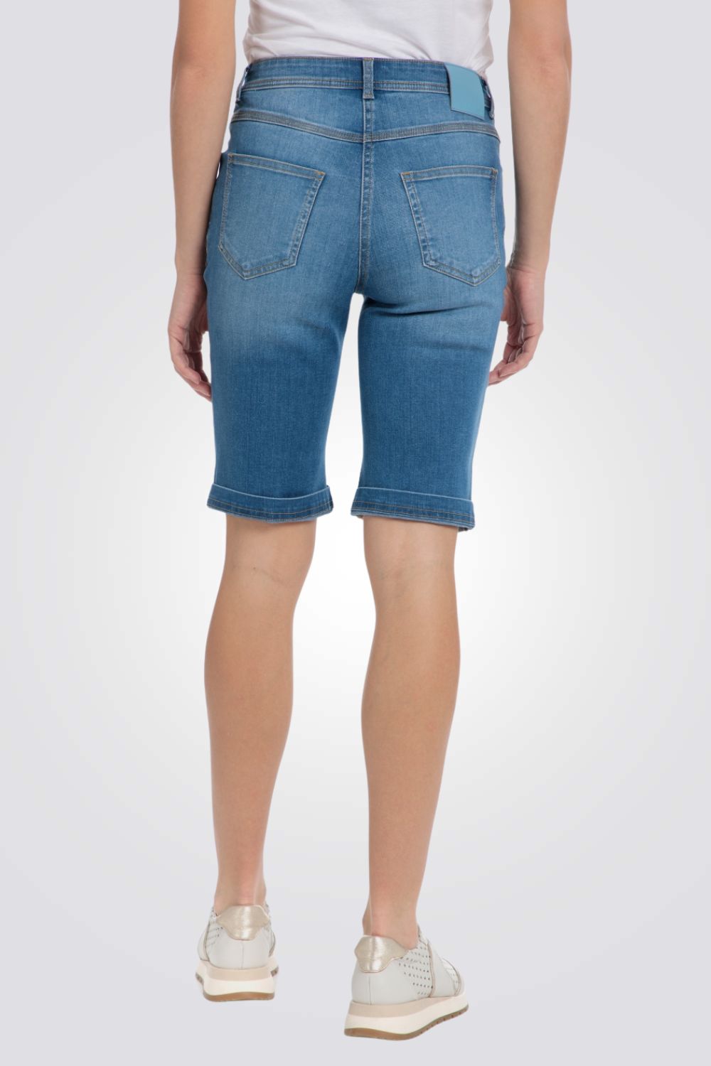 מכנסי ברמודה ג'ינס לנשים 