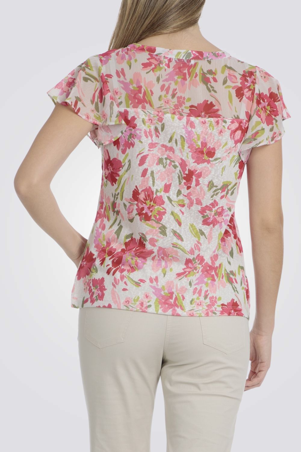 טישירט לנשים הדפס פרחוני