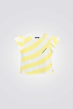 טישירט לילדות עם הדפס פסים