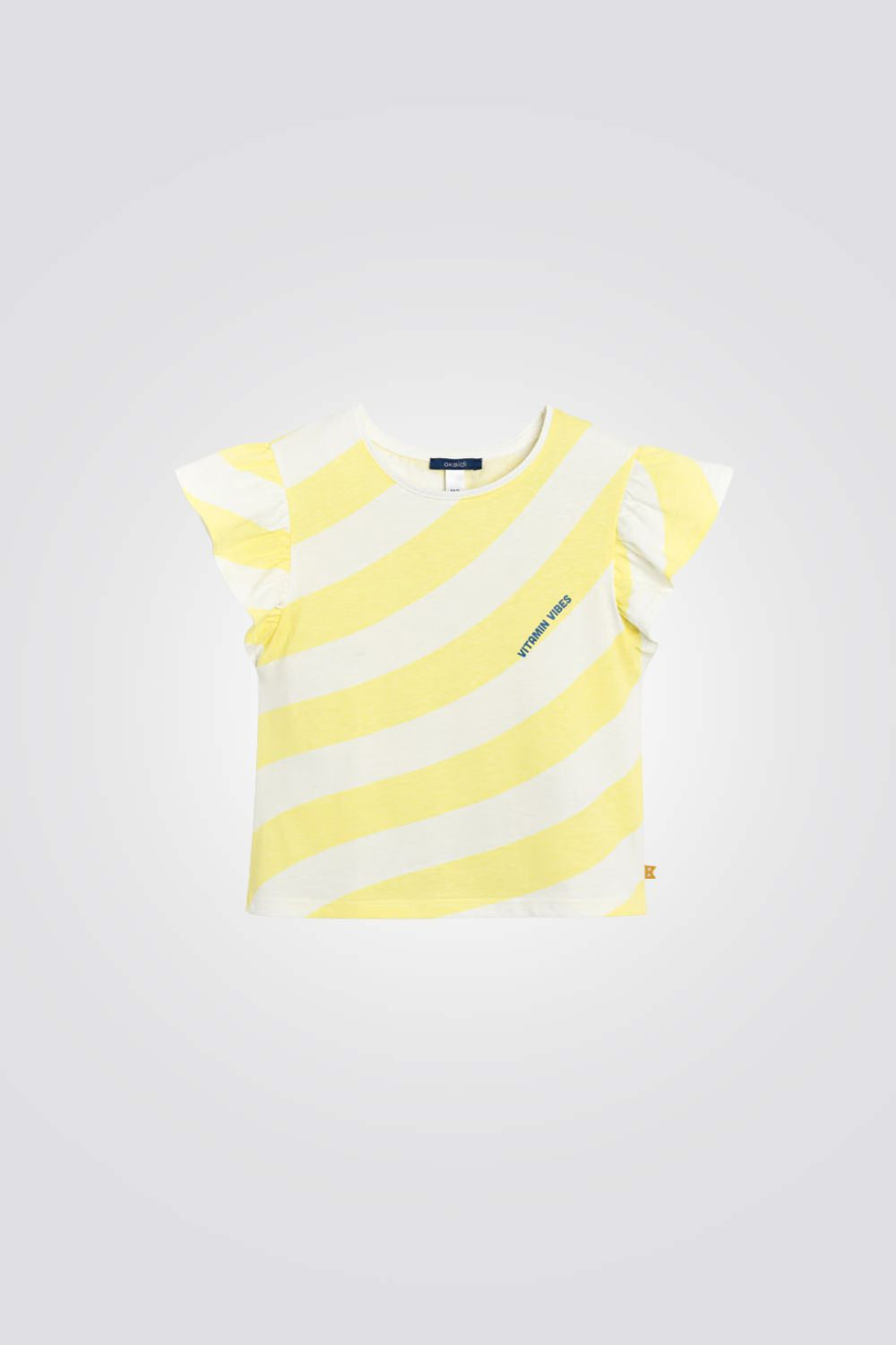 טישירט לילדות עם הדפס פסים