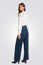 חולצה ארוכה עם תחרה | מורגן 