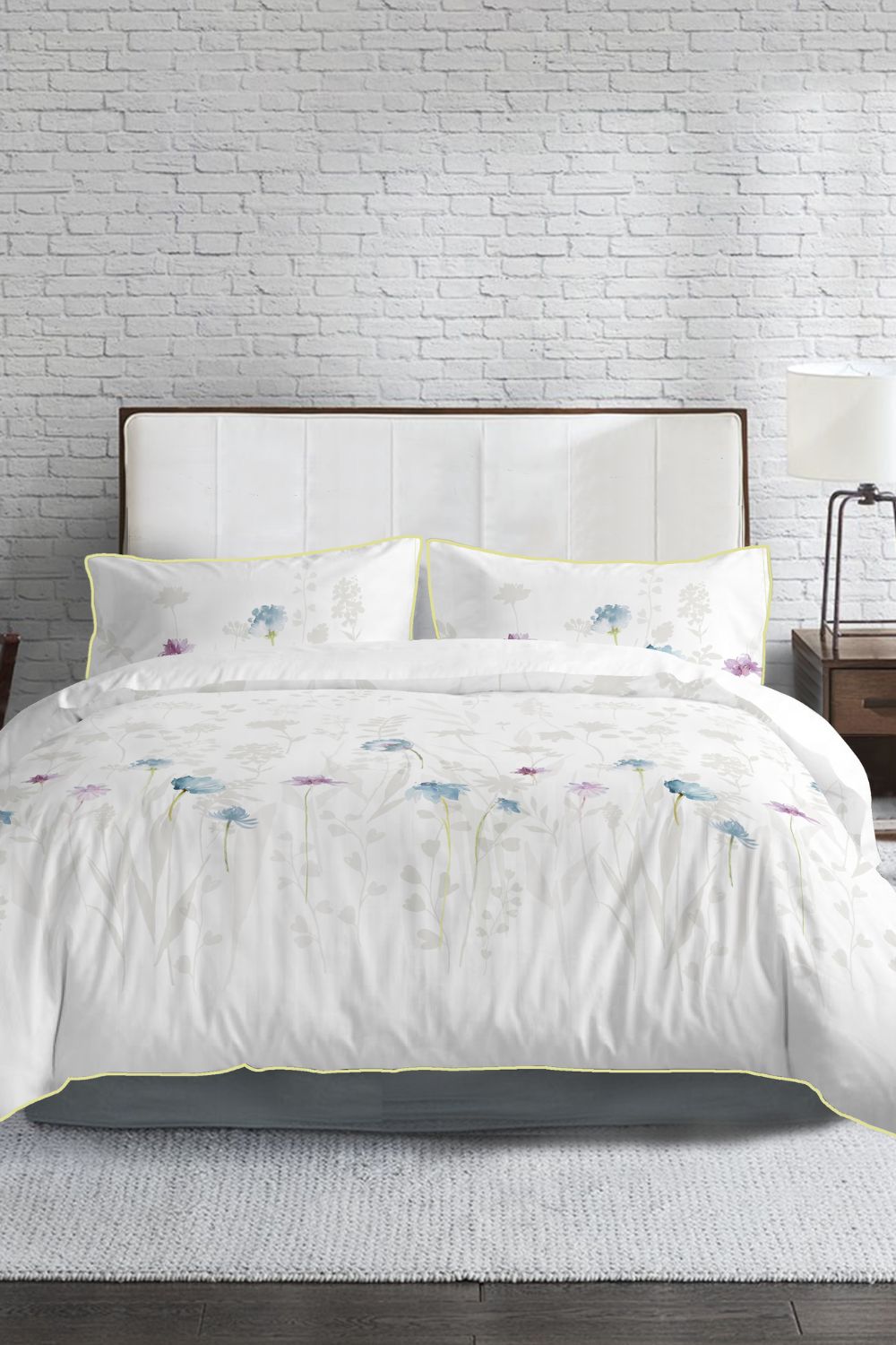 סט מצעים כותנה סאטן מיטה קינג סייז 200/200 ס"מ דגם SUMMER