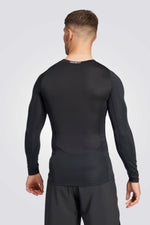 חולצת אימונים ארוכה לגברים בצבע שחור 