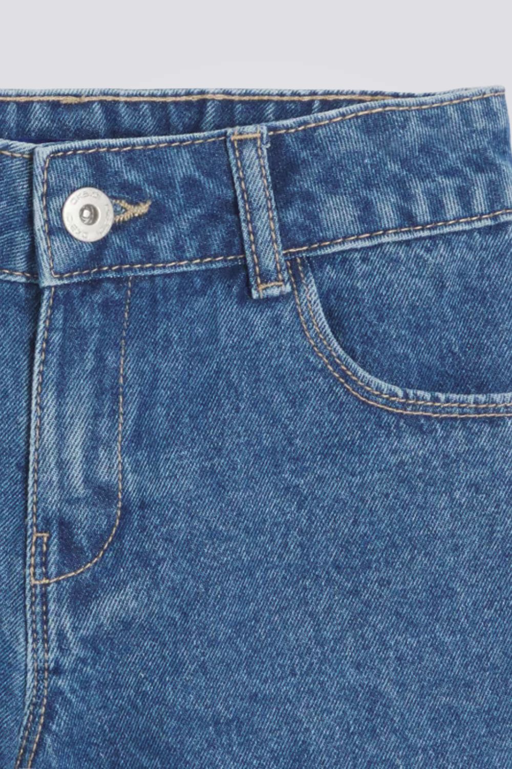 מכנס ג'ינס קצר לילדות בצבע כחול 