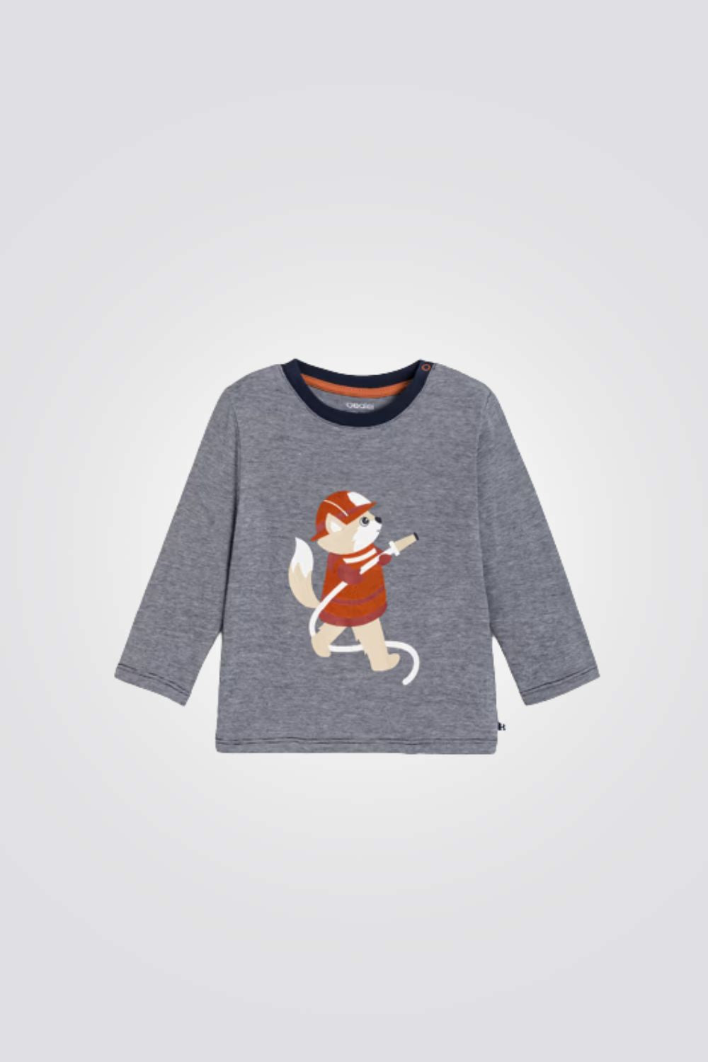 טישירט ארוכה לתינוקות עם הדפס פסים | אובייבי 