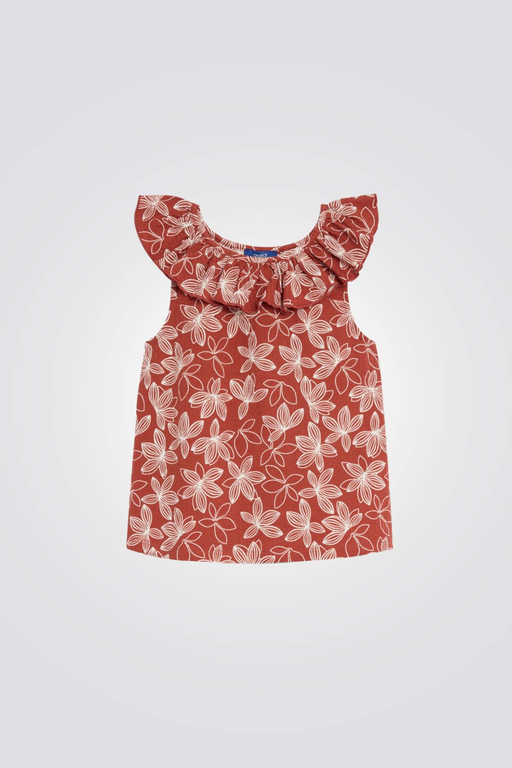 גופייה לילדות עם הדפס פרחוני