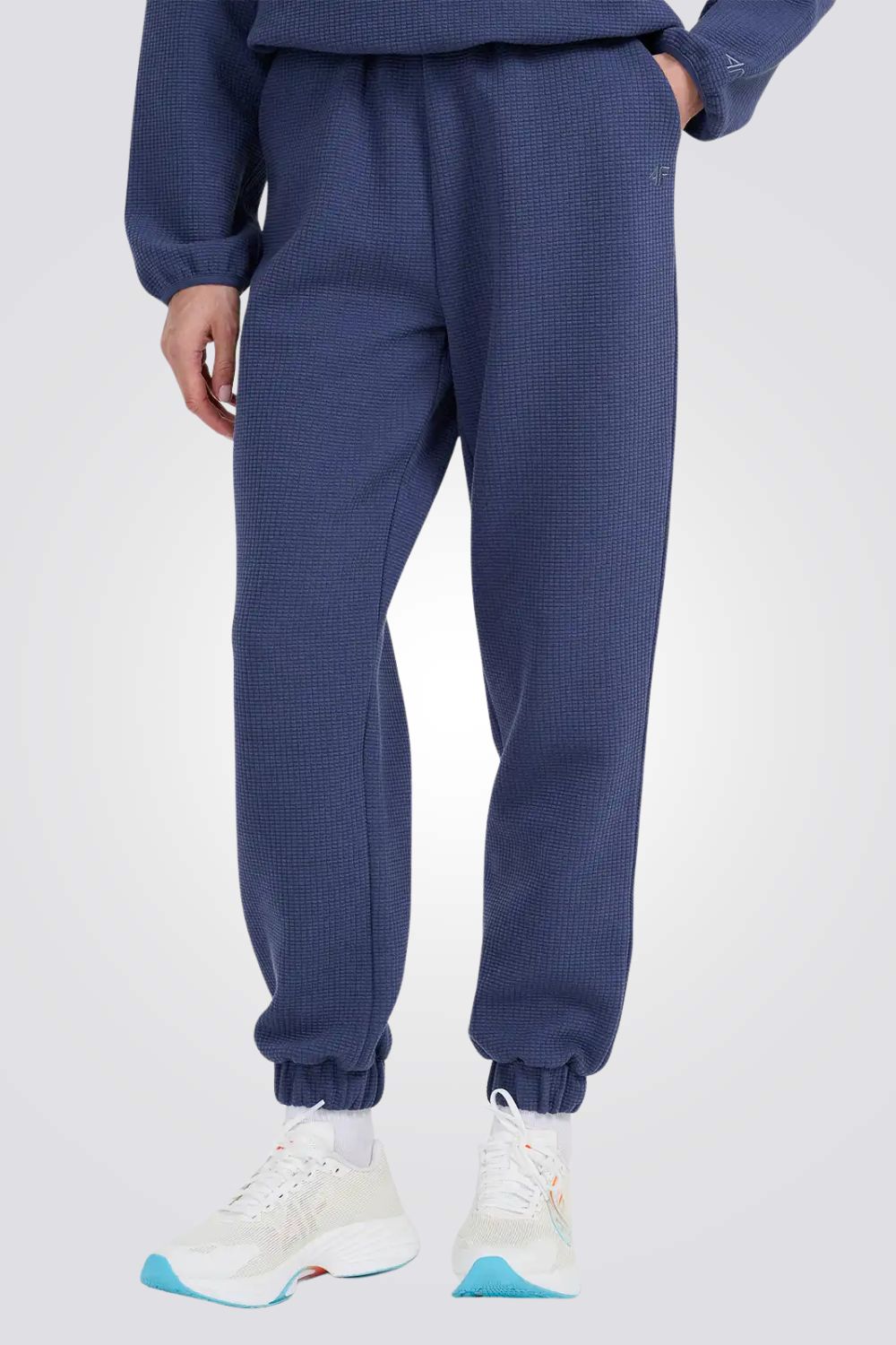 מכנסיים ארוכים Waffle-Knit Sweatpants לנשים | 4F 