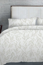 סט מצעים במבוק כותנה מיטה קינג סייז 200/200 ס"מ דגם BIEGE LEAVES