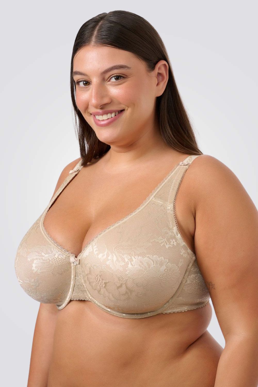 חזיית מינימייזר ללא ריפוד עם ברזלים | פמינה