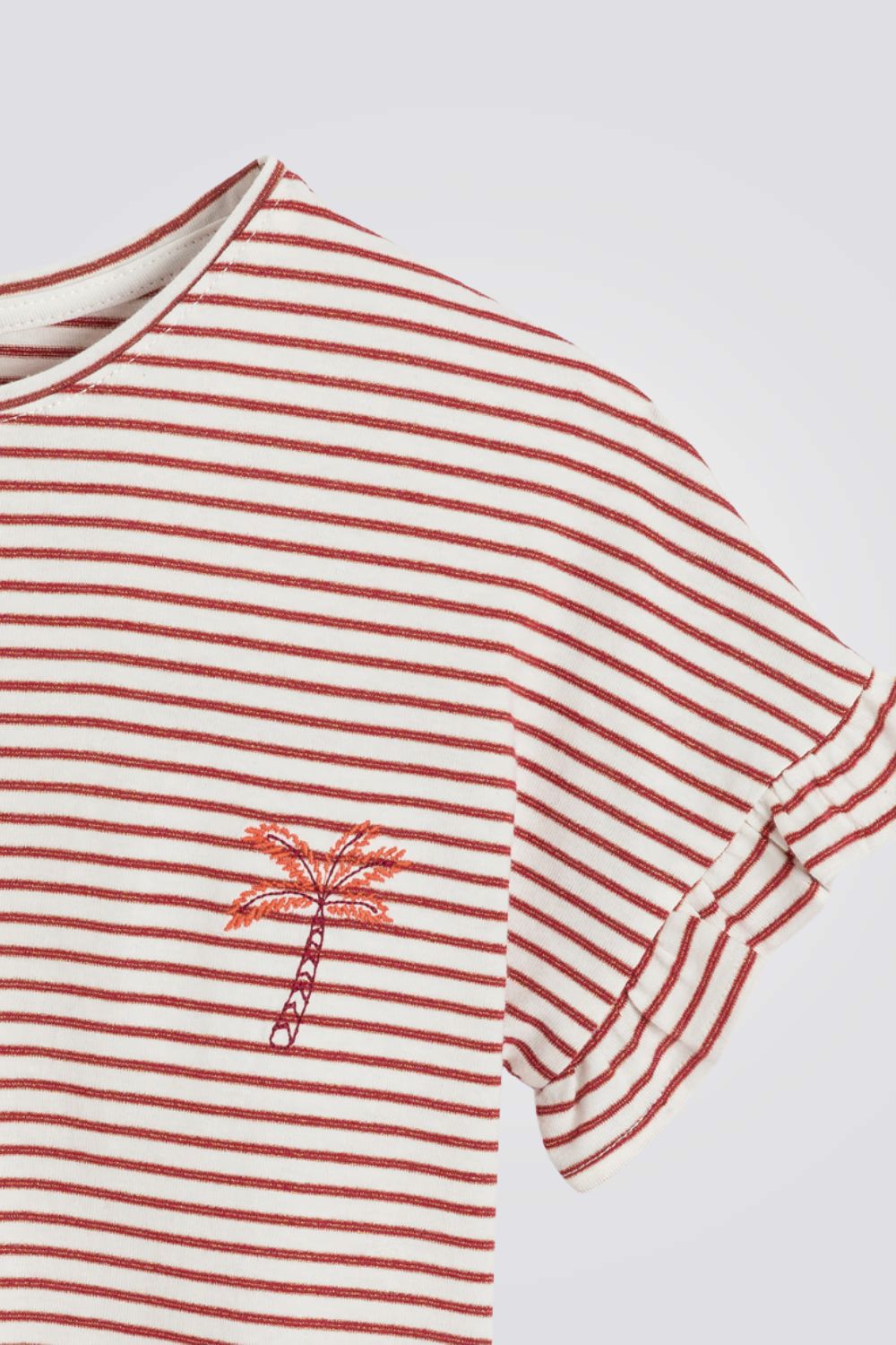 טישירט פסים קצרה לילדות