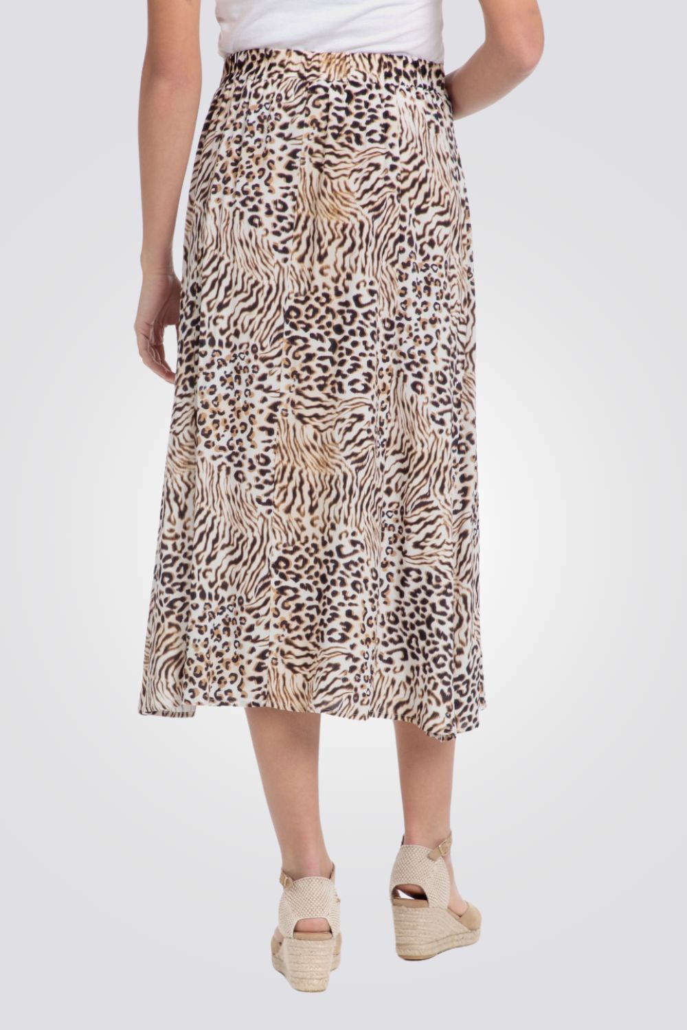 חצאית לנשים עם הדפס מנומר