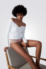 תחתוני היפסטר טול רקום DOUCEUR לנשים