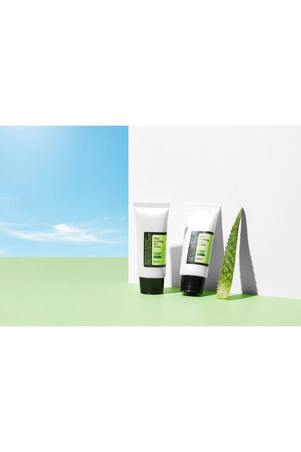 קרם הגנה 50SPF עם אלוורה להרגעת העור 50 מ"ל