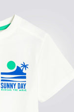 טישירט קצרה עם סלוגן לילדים 