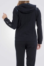 סווטשירט קפוצ'ון עם רוכסן בצבע נייבי