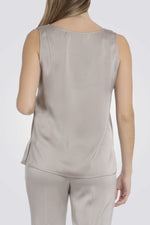 גופיית סאטן לנשים בצבע בז' 