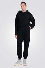 סווטשירט בטקסטורת וואפל ומכפלת מתכווננת לנשים| 4F