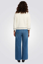 קרדיגן אלגנטי לנשים בצבע לבן | מורגן