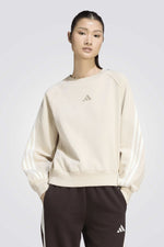 סווטשרט Adidas Kit 3-Stripes בז' לנשים | אדידס