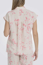 חולצת פשתן פרחונית לנשים 